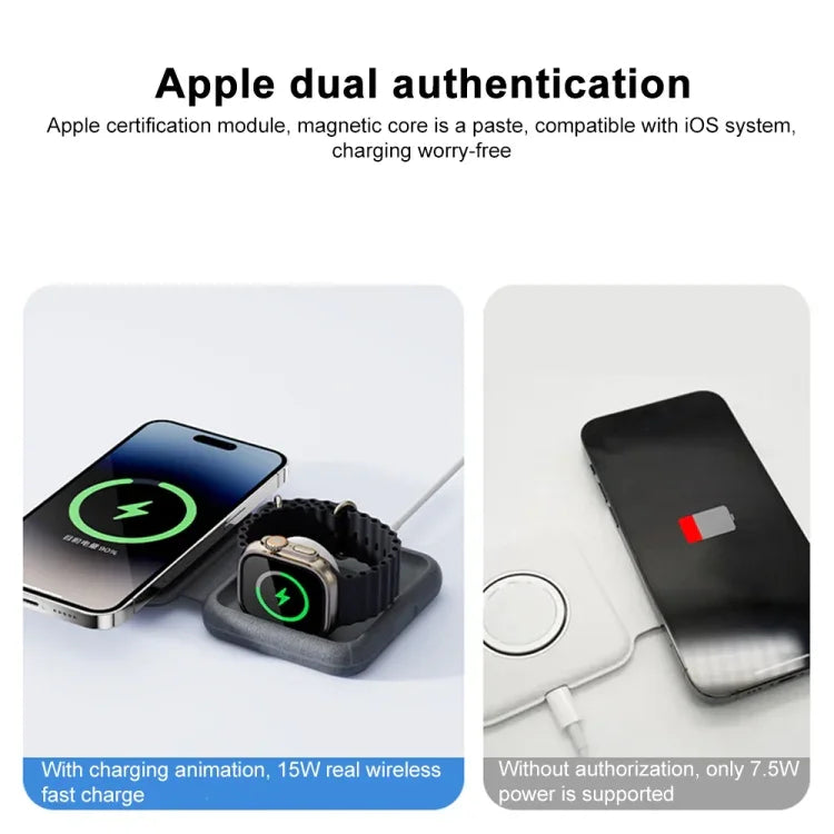 Sạc không dây từ tính gập đôi MOMAX UD30 Q.Mag Go 2 trong 1 Magsafe