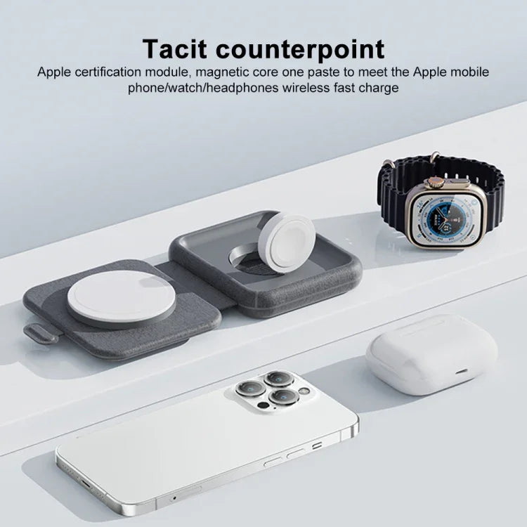 Sạc không dây từ tính gập đôi MOMAX UD30 Q.Mag Go 2 trong 1 Magsafe