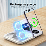 Sạc không dây đa chức năng 4 trong 1 công suất 30W, 4 trong 1