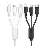 Cáp dữ liệu sạc nhanh WK WDC-103 3A 3 trong 1 8 Pin + Micro USB + Type-C / USB-C Fullspeed Pro, chiều dài: 1.15m