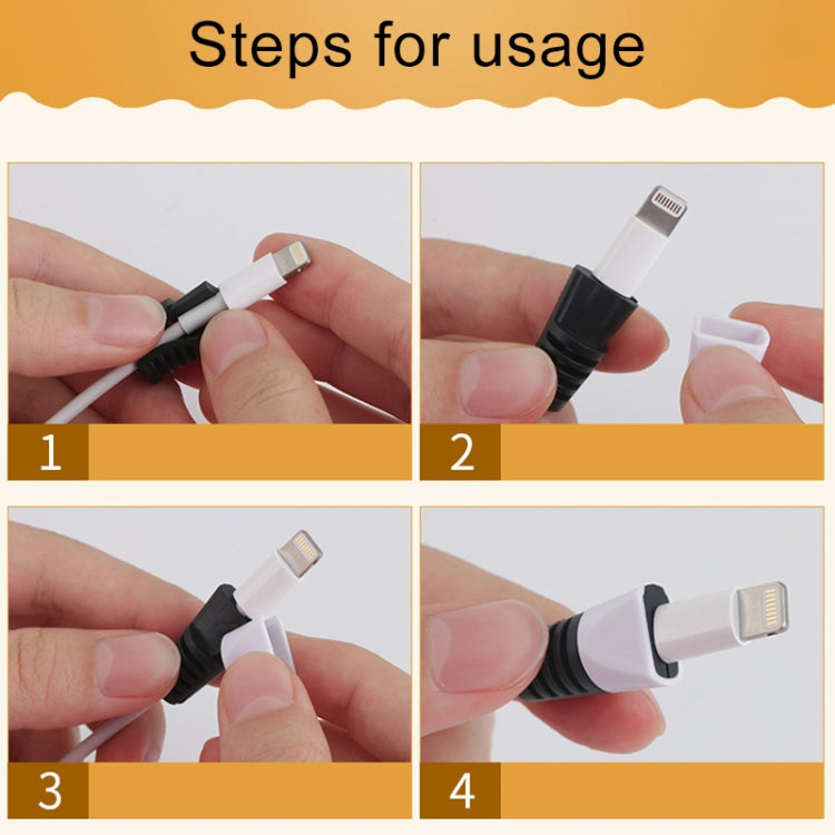 2 cái vỏ bảo vệ cuộn dây cáp sạc USB chống gãy