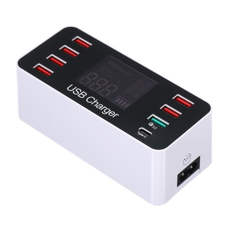 Trạm sạc thông minh đa năng A9 Plus (Phiên bản toàn cầu) AC 100V~240V 8 cổng USB màn hình LCD kỹ thuật số có thể tháo rời, hỗ trợ sạc không dây, hỗ trợ QC3.0, A9 Plus (Phiên bản toàn cầu)