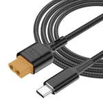 Cáp Dữ Liệu USB-C / Type-C sang XT60, Chiều Dài: 50cm, 50cm