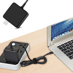 Bộ sạc di động 65W USB-C / Type-C cho laptop với cáp sạc Type-C, phích cắm US, 65W phích cắm US / Đen