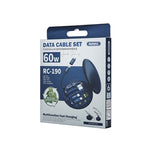 REMAX RC-190 Bộ dây sạc nhanh 60W dòng Wanbo, hộp lưu trữ đa chức năng bộ set