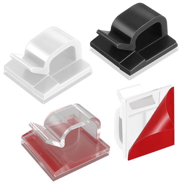 HG2392 50 cái kẹp cố định dây cáp dữ liệu để bàn, loại keo: Acrylic, 50 cái / Acrylic