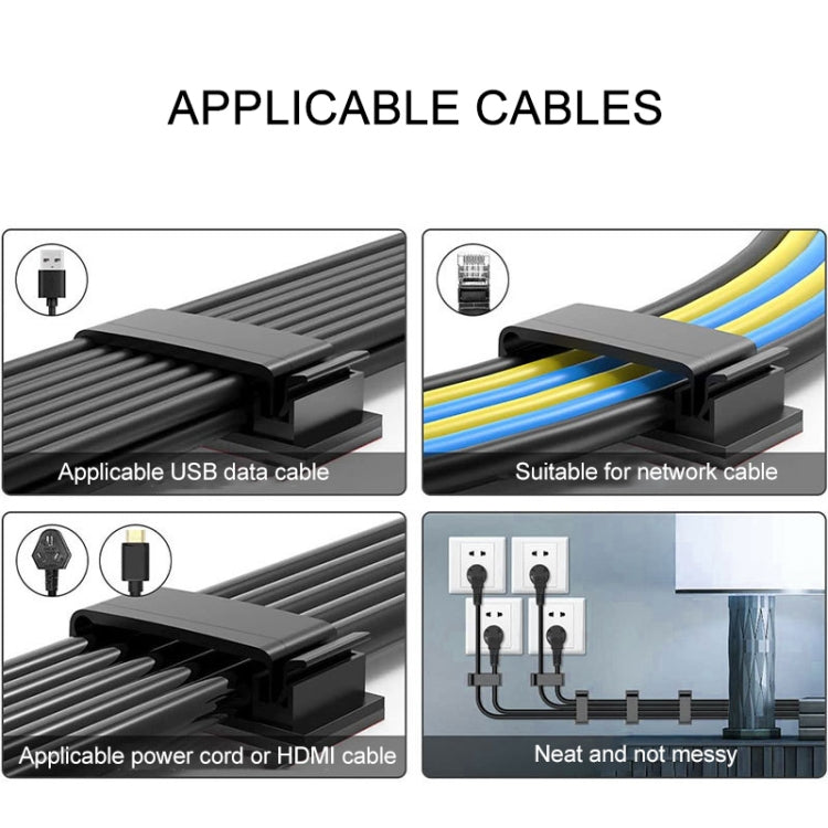 HG2613 20 cái kẹp cố định dây cáp dữ liệu để bàn