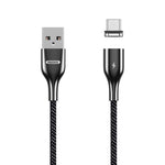 Cáp Dữ Liệu Dệt Hai Màu Polyester Hút Nam Châm Sạc + Truyền Dữ Liệu USB Sang Micro USB 3A REMAX RC-158m, Chiều Dài Cáp: 1m, Micro USB