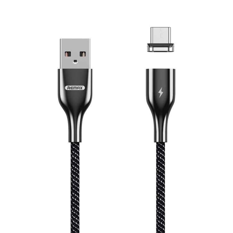 Cáp Dữ Liệu Dệt Hai Màu Polyester Hút Nam Châm Sạc + Truyền Dữ Liệu USB Sang Micro USB 3A REMAX RC-158m, Chiều Dài Cáp: 1m, Micro USB