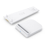 Sạc không dây đa chức năng 3 trong 1 QC 3.0 10W đứng, có chức năng giá đỡ, phù hợp cho điện thoại di động / Apple Watch / AirPods