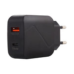 LZ-819A+C QC3.0 USB + PD 18W USB-C / Type-C Bộ Sạc Du Lịch Có Đèn Báo, Phích Cắm EU, Phích Cắm EU
