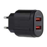 LZ-022 Bộ Sạc Du Lịch 5V 2.4A 2 Cổng USB, Phích Cắm EU
