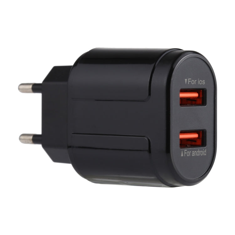 LZ-022 Bộ Sạc Du Lịch 5V 2.4A 2 Cổng USB, Phích Cắm EU