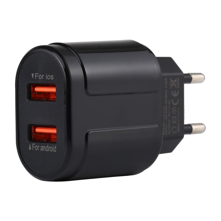 LZ-022 Bộ Sạc Du Lịch 5V 2.4A 2 Cổng USB, Phích Cắm EU