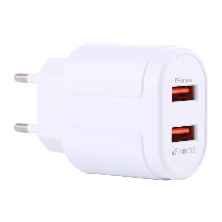LZ-022 Bộ Sạc Du Lịch 5V 2.4A 2 Cổng USB, Phích Cắm EU