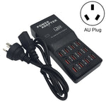 Đế sạc nhanh thông minh để bàn W-858 12A 12 cổng USB, AC100-240V, phích cắm AU, phích cắm AU