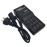 Đế sạc nhanh thông minh để bàn W-858 12A 12 cổng USB, AC100-240V, phích cắm AU, phích cắm AU