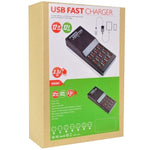 Đế sạc nhanh thông minh để bàn W-858 12A 12 cổng USB, AC100-240V, phích cắm AU, phích cắm AU