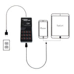 Đế sạc nhanh thông minh để bàn W-858 12A 12 cổng USB, AC100-240V, phích cắm US, phích cắm US