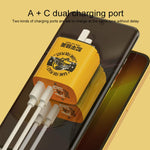Sạc du lịch sạc nhanh cổng đôi USB + TypeC / USB-C ROCK T42 PD 20W, phích cắm Trung Quốc