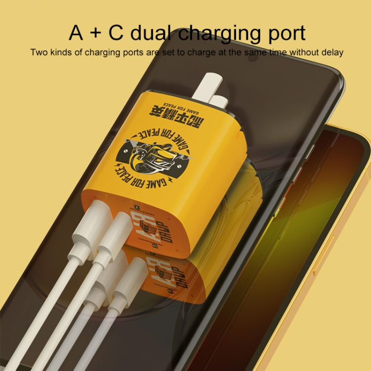 Sạc du lịch sạc nhanh cổng đôi USB + TypeC / USB-C ROCK T42 PD 20W, phích cắm Trung Quốc
