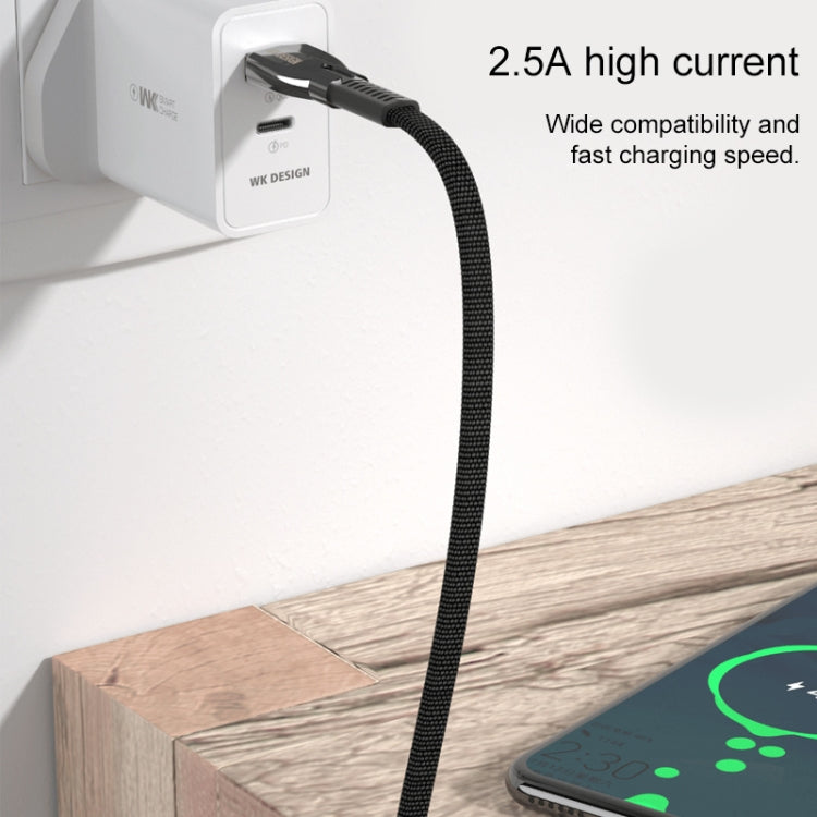 Cáp Sạc Đồng Bộ Dữ Liệu USB WK WDC-107i 1m 2.4A Hợp Kim Kẽm Thánh, Đầu 8 Pin