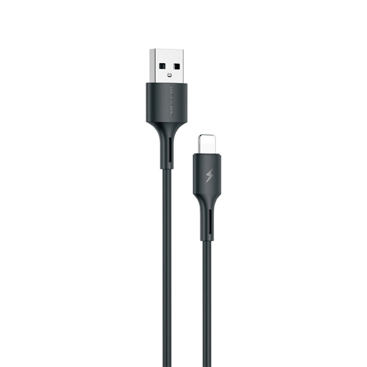 Cáp dữ liệu sạc nhanh 3A USB sang 8 chân WK WDC-136, USB sang 8 chân (Đen), USB sang 8 chân (Trắng)