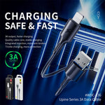 Cáp dữ liệu sạc nhanh 3A USB sang 8 chân WK WDC-136, USB sang 8 chân (Đen), USB sang 8 chân (Trắng)
