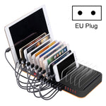 Đế sạc nhanh USB 15 cổng 100W WLX-815 kèm giá đỡ điện thoại & máy tính bảng, phích cắm US 100W, phích cắm EU 100W, phích cắm UK 100W, phích cắm AU 100W