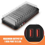 Đế sạc nhanh USB 15 cổng 100W WLX-815 kèm giá đỡ điện thoại & máy tính bảng, phích cắm US 100W, phích cắm EU 100W, phích cắm UK 100W, phích cắm AU 100W