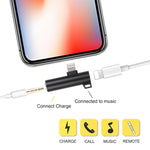 Bộ chuyển đổi âm thanh sạc 2 trong 1 hình đầu bi 8 Pin + 3.5mm sang 8 Pin đực