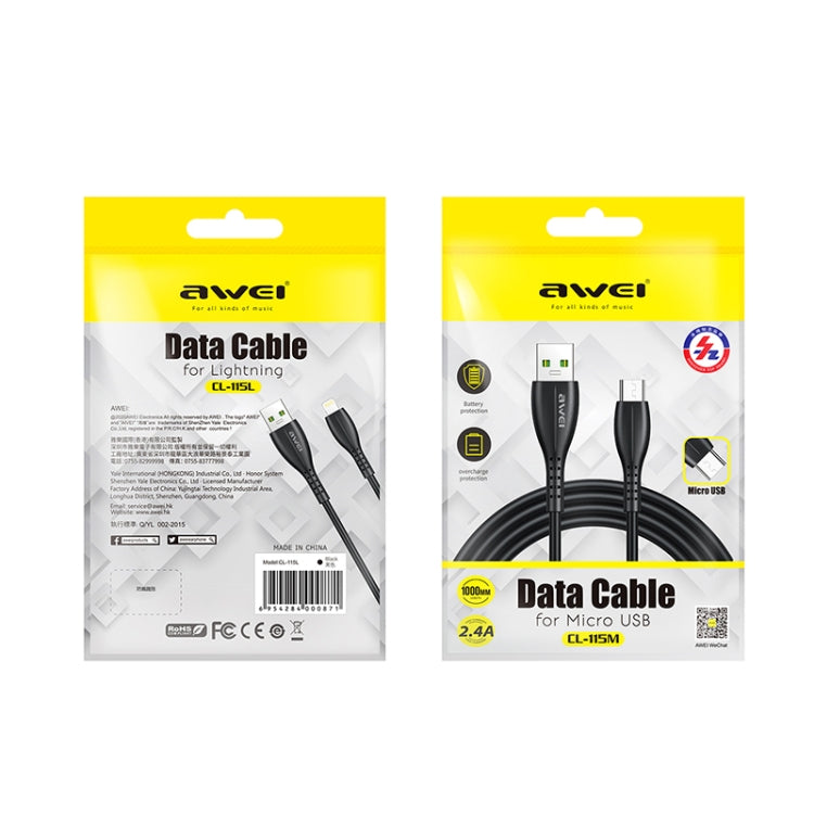 Cáp sạc USB sang 8 chân 1m 2.4A awei CL-115L