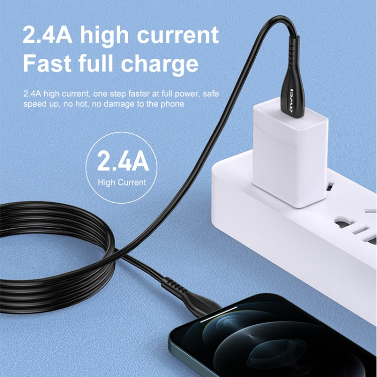 Cáp sạc USB sang 8 chân 1m 2.4A awei CL-115L