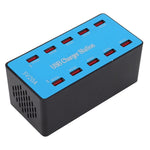 Trạm sạc thông minh USB 10 cổng 100W A5B có đèn báo, phích cắm US, 100W