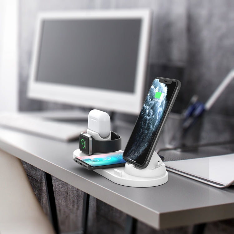 Sạc không dây HQ-UD15 nâng cấp 6 trong 1 cho iPhone, Apple Watch, AirPods và các điện thoại Android khác