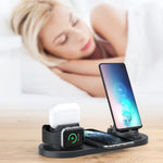 Sạc không dây HQ-UD15 nâng cấp 6 trong 1 cho iPhone, Apple Watch, AirPods và các điện thoại Android khác
