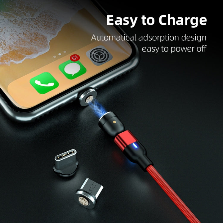 Cáp đồng bộ dữ liệu và sạc từ tính xoay 540 độ 3 trong 1 USB ra 8 Pin + USB-C / Type-C + Micro USB 3A đầu ra dài 1m, 3 trong 1