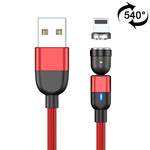 Cáp đồng bộ dữ liệu và sạc từ tính xoay 540 độ USB ra 8 Pin 3A đầu ra dài 2m, 8 Pin