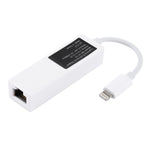 Cáp chuyển đổi mạng LAN NK107A1 8 Pin sang RJ45 cho dòng iPhone / iPad, tổng chiều dài: 16cm