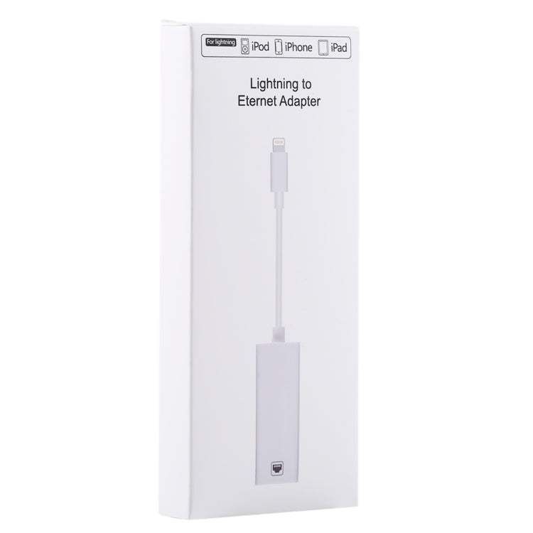 Cáp chuyển đổi mạng LAN NK107A1 8 Pin sang RJ45 cho dòng iPhone / iPad, tổng chiều dài: 16cm