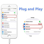 Cáp chuyển đổi mạng LAN NK107A1 8 Pin sang RJ45 cho dòng iPhone / iPad, tổng chiều dài: 16cm