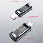 Bộ chuyển đổi tai nghe ROCK 2.1A di động USB-C/Type-C sang 8 Pin