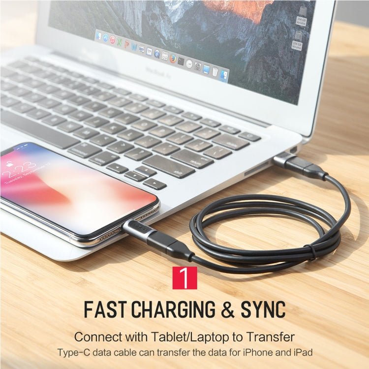Bộ chuyển đổi tai nghe ROCK 2.1A di động USB-C/Type-C sang 8 Pin