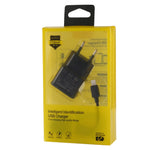 Bộ sạc USB nhận dạng thông minh 5V 2.1A cho iPhone kèm cáp sạc USB 1m sang 8 pin, phích cắm EU
