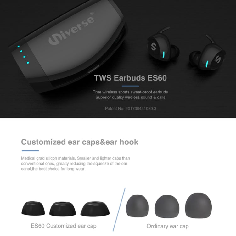 Dành cho iPhone, Samsung, Huawei, Xiaomi, HTC và các điện thoại thông minh khác, XHH-ES60 Đen, XHH-ES60