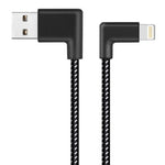 Cáp sạc đồng bộ dữ liệu USB 1m 2A sang 8 Pin kiểu dệt nylon, 1m 8 Pin 2A