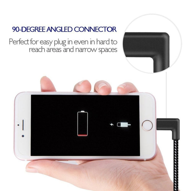 Cáp sạc đồng bộ dữ liệu USB 1m 2A sang 8 Pin kiểu dệt nylon, 1m 8 Pin 2A