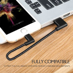 Cáp sạc đồng bộ dữ liệu USB 1m 2A sang 8 Pin kiểu dệt nylon, 1m 8 Pin 2A