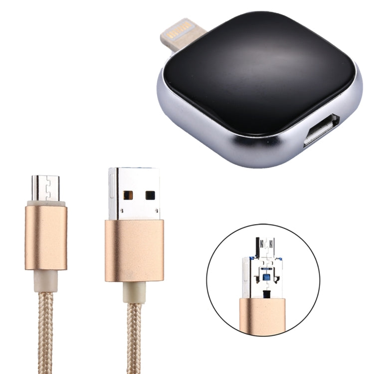 RQW-18S Ổ Đĩa Flash Đa Năng 8 Pin 32GB Kèm Cáp USB / Micro USB sang Micro USB, RQW-18S Màu Đen