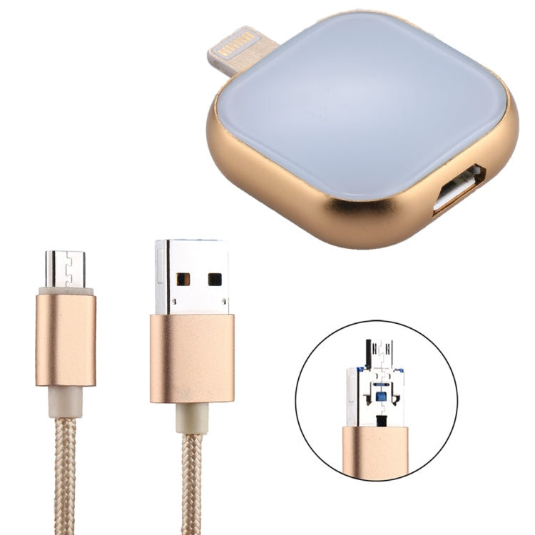 RQW-18S 8 Pin 128GB Ổ đĩa flash đa chức năng kèm cáp USB / Micro USB sang Micro USB, RQW-18S Vàng